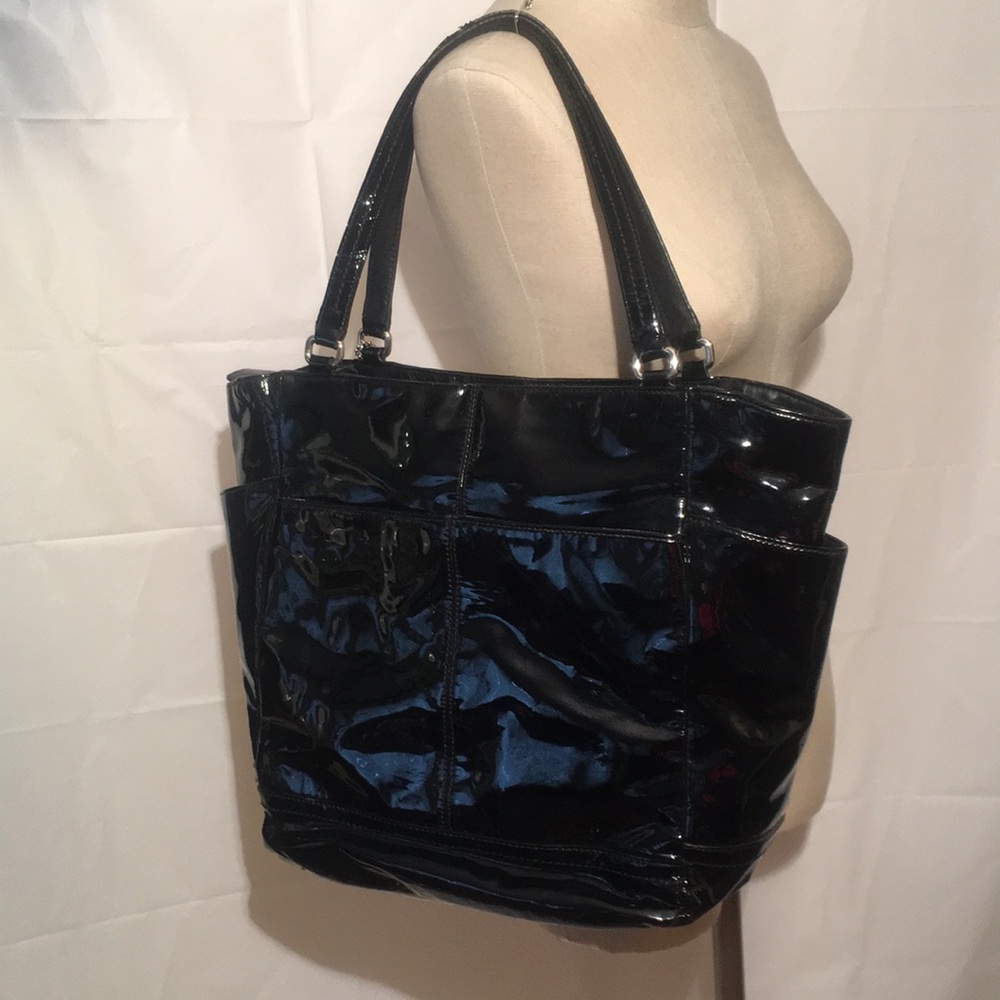 Coach Patent Leather Tote #F24893 13”Hx11”Wx5”D - Picture 4 of 8